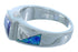 Silver Blue Opal Inlay And Tanzanite Ring Size 6-3/4 RS51268